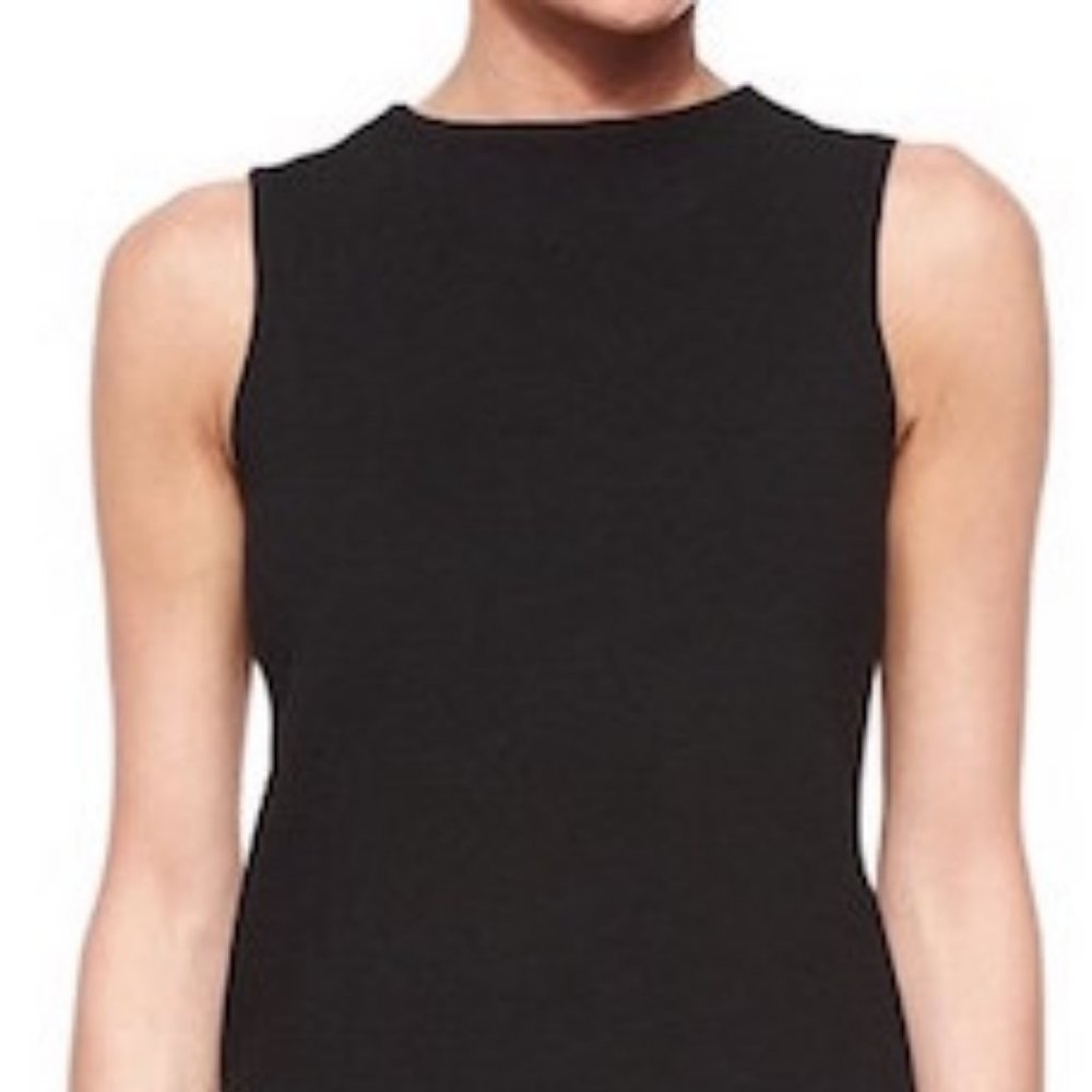 Milly Funnel Neck Shell Black Sweater